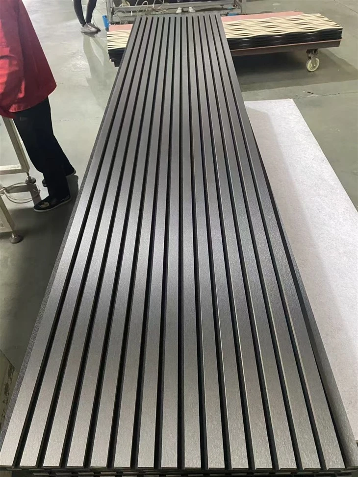 Wood Veneer Sheet Slatted Akupanel Acoustic Panel